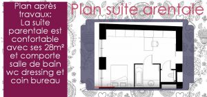 plan suite parentale 20m2 rectangulaire