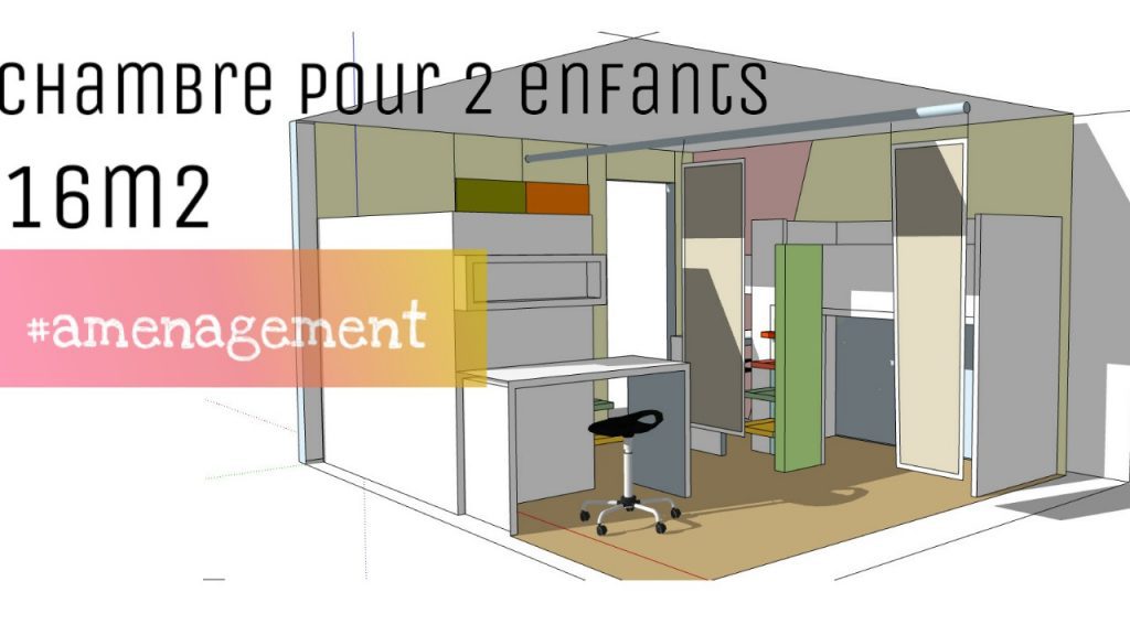 amenagement chambre pour deux enfants 16m2