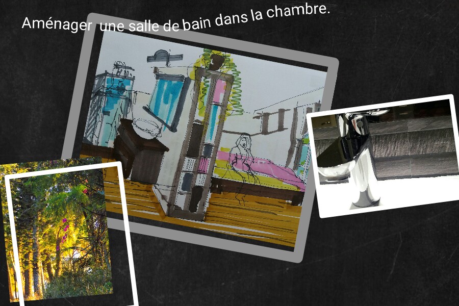 salle de bain dans la chambre