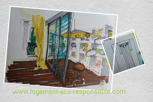 cloison coulissante suspendue