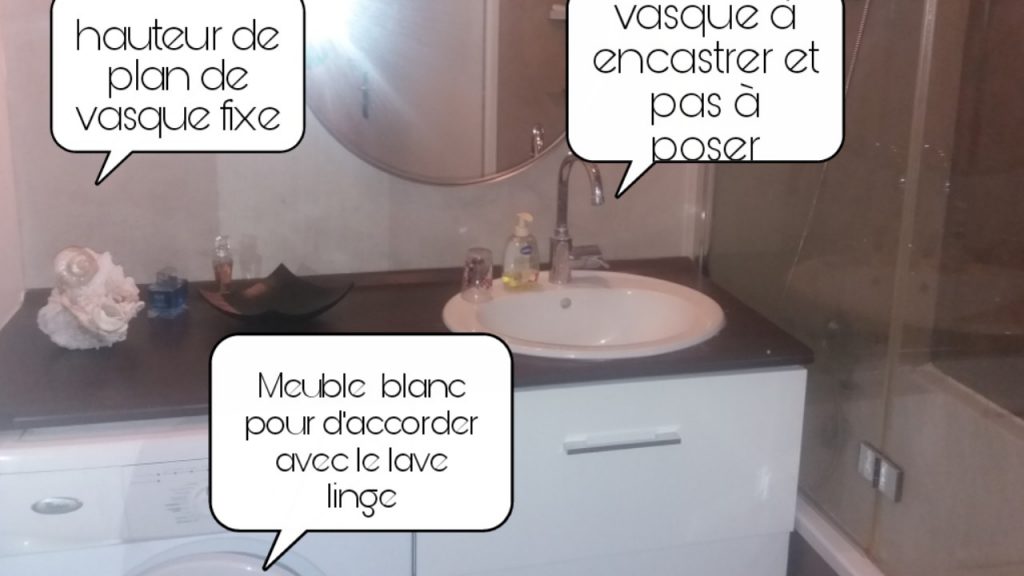 comment cacher le lave linge sous plan de vasque