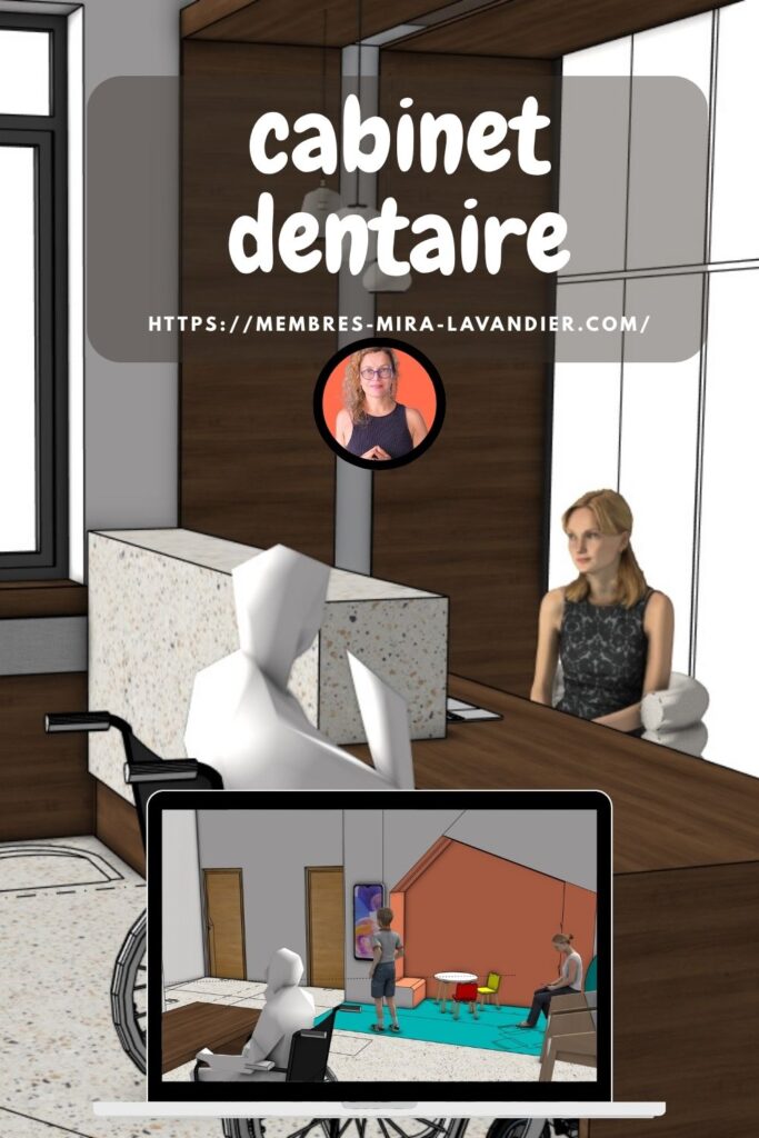 Exemple de projet d'aménagement: un cabinet dentaire et sone space d'aucueil