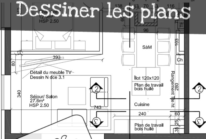 dessiner les plans d'interieur projet detaille