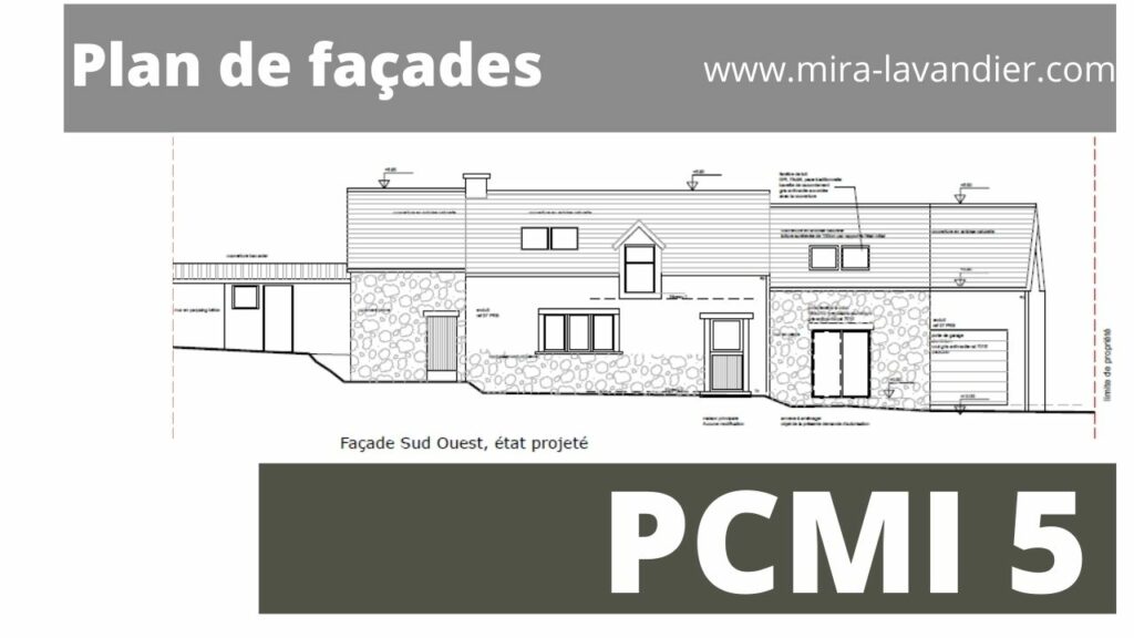 plan de façade et des toitures