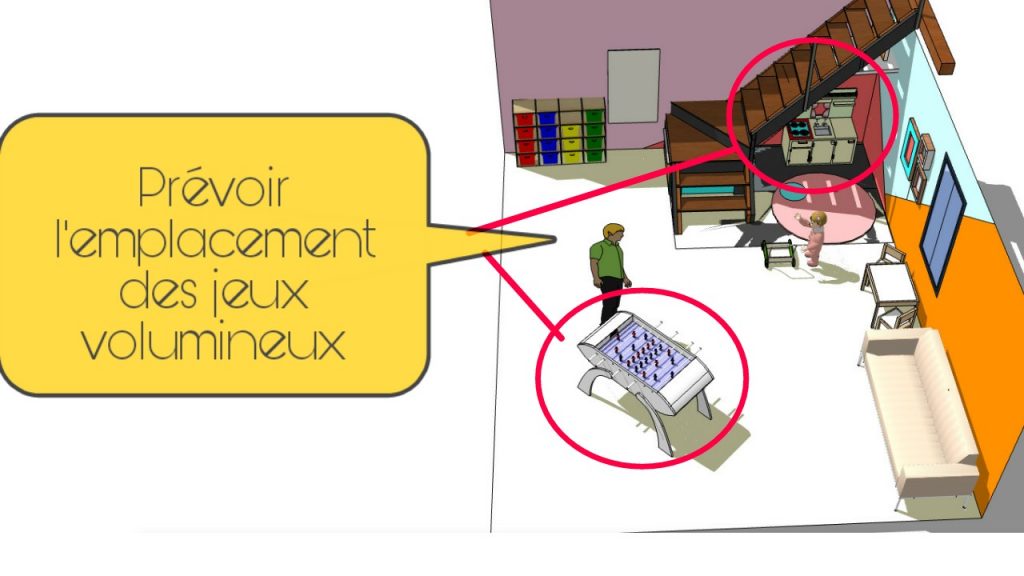 mobilier salle de jeux