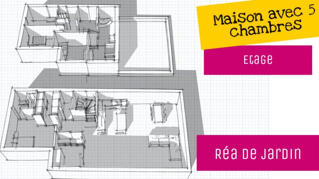 plan en longueur 5 chambres