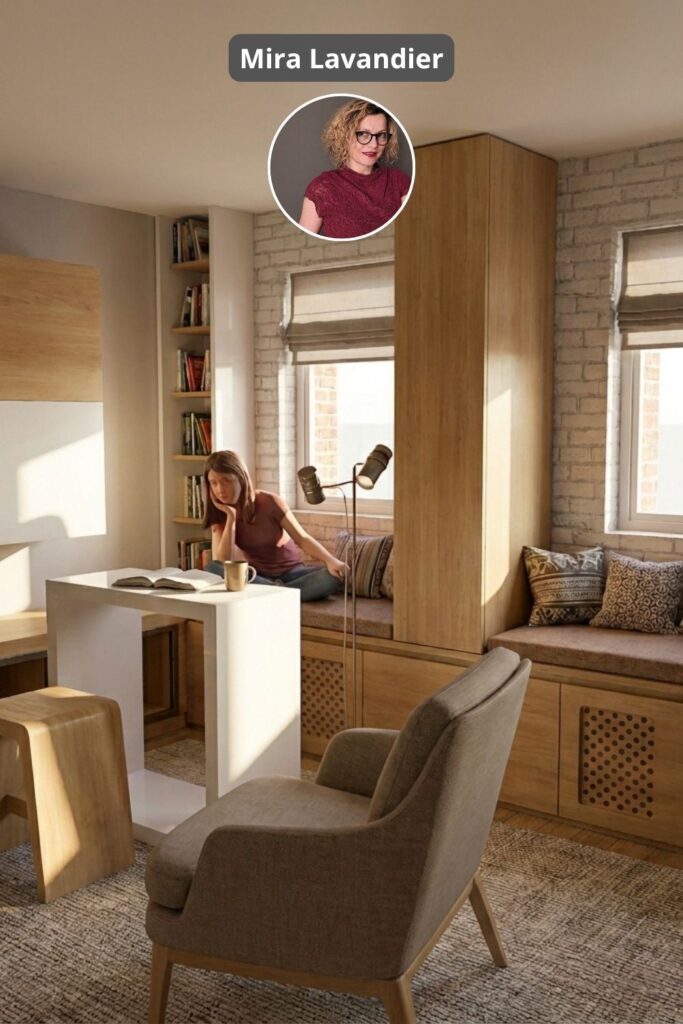 Cache radiateur design dans un salon style vintage