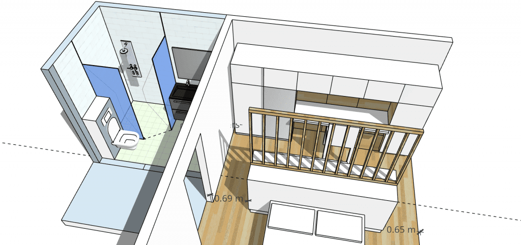 suite parentale avec claustra en bois