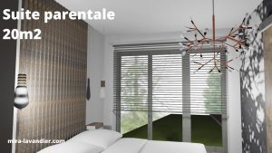 plan suite parentale 20m2 rectangulaire