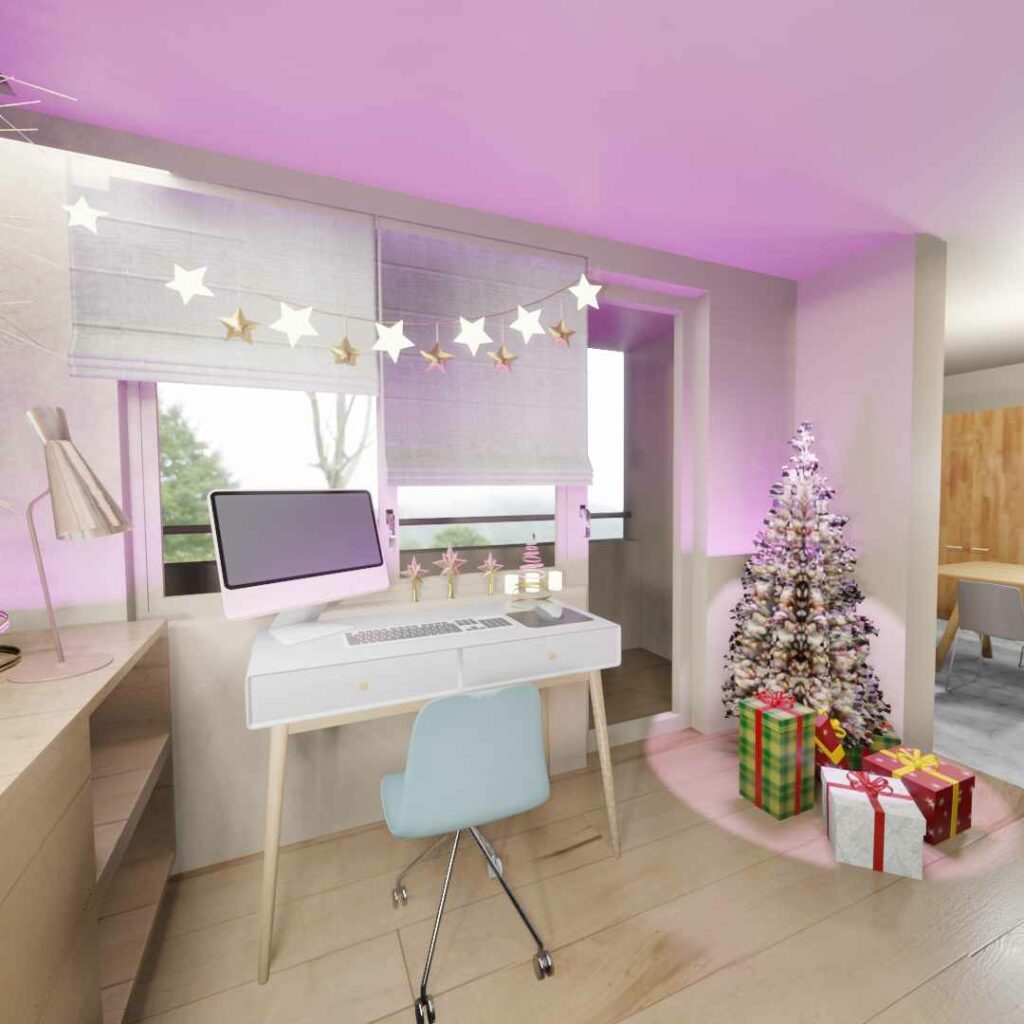 idee deco salon noel