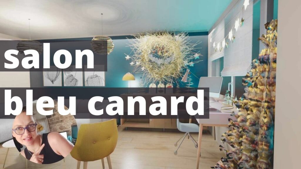 Deco bleu canard salon