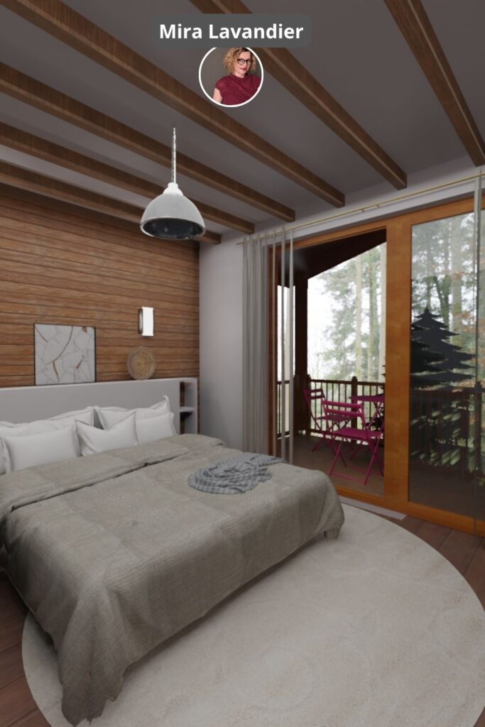 chambre moderne déco rustique
