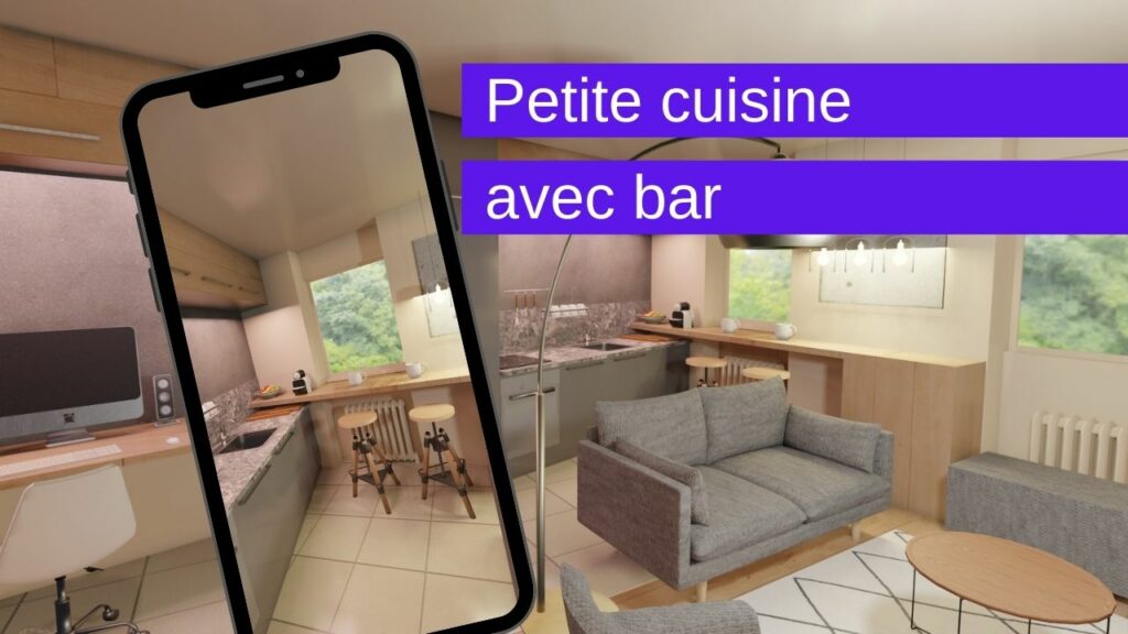 cuisine avec bar sureleve