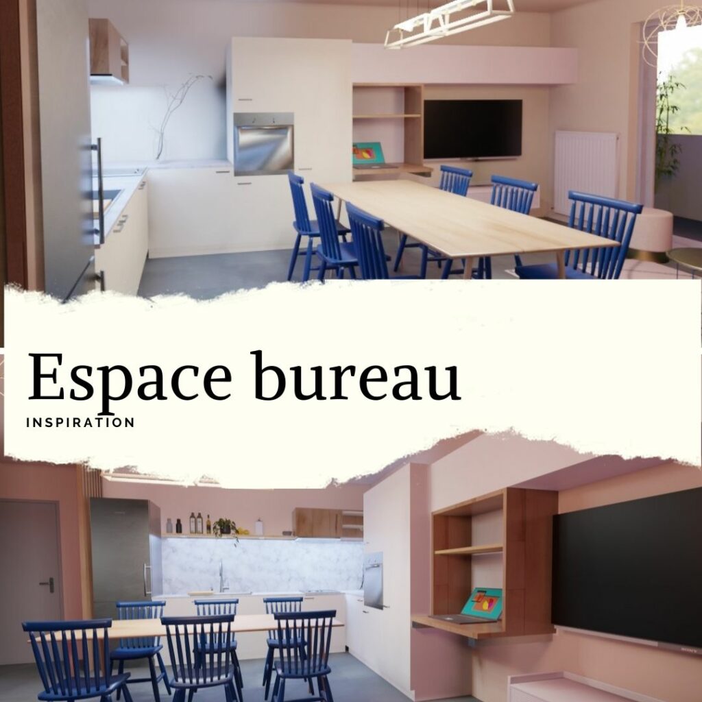 espace bureau salon