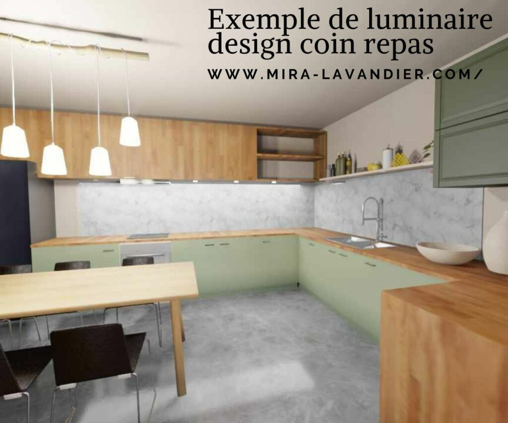 luminaire design coin repas