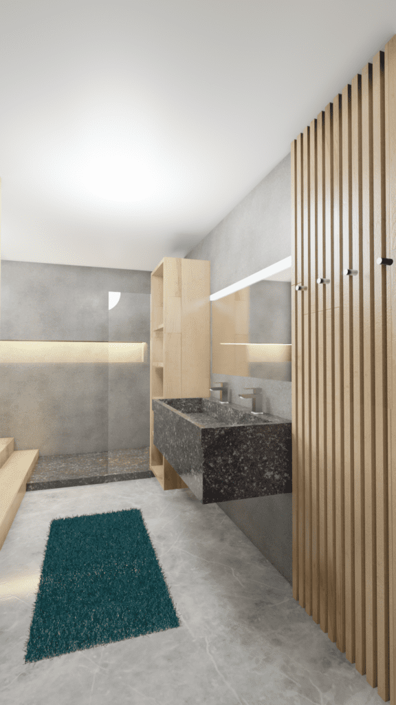 salle de bain en longueur 1