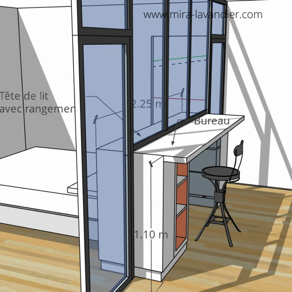 Comment amenager un coin bureau dans une chambre 20m2