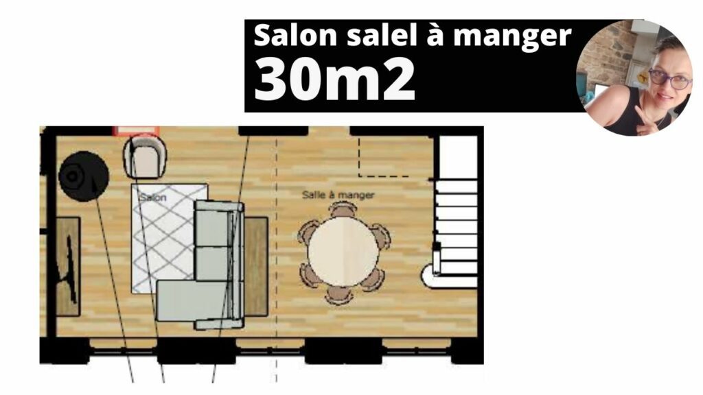 Plan amenagement salon salle a manger 30m2