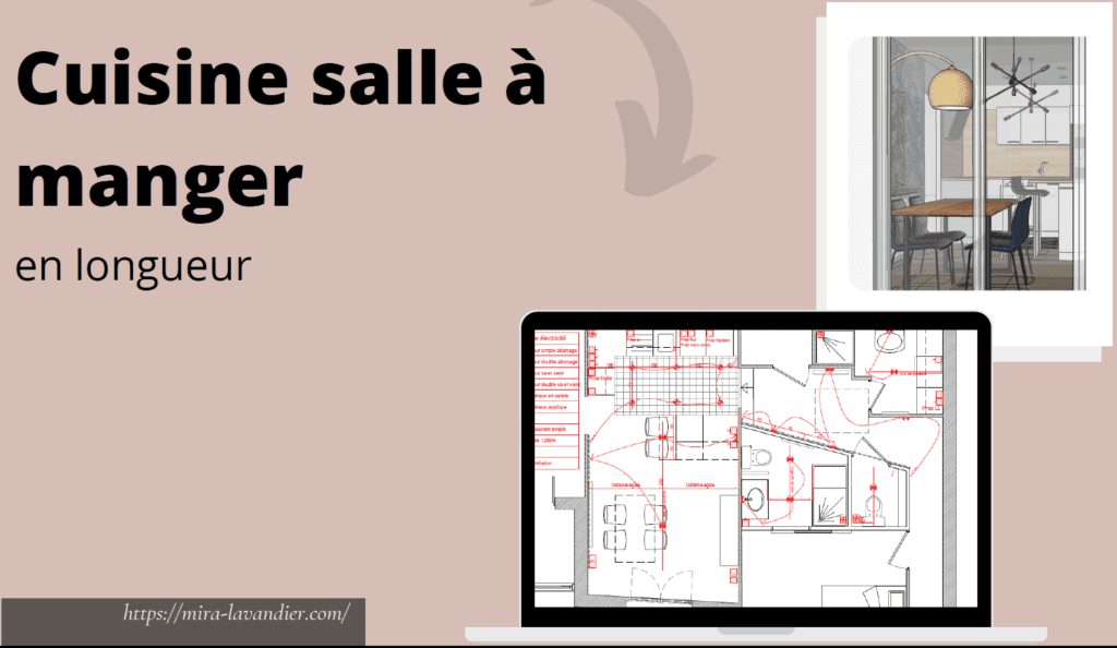 cuisine salle à manger en longueur