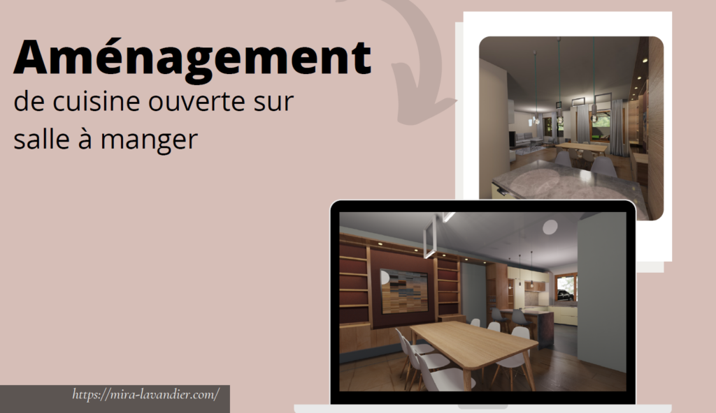 petite cuisine ouverte sur salle à manger