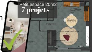 petit espace cuisine ouverte sur salon 20m2
