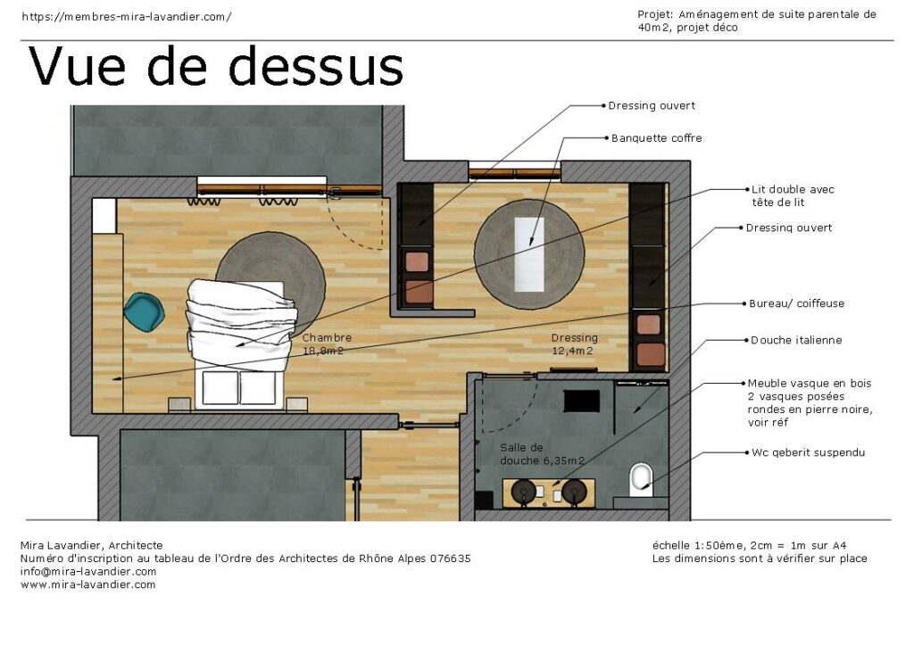 plan suite parentale 40m2