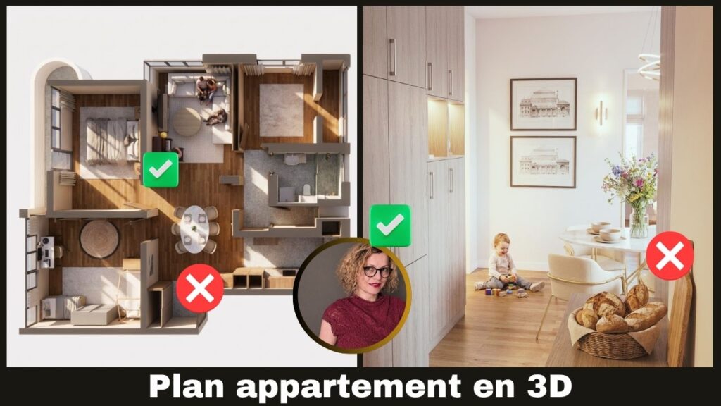 Plan appartement en 3D