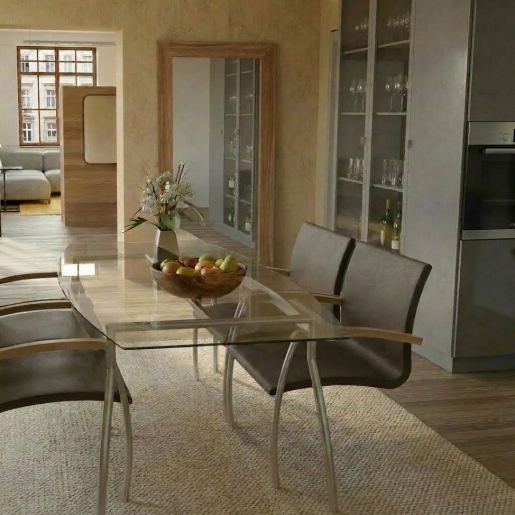 piece de vie en longueur appartement 100m2