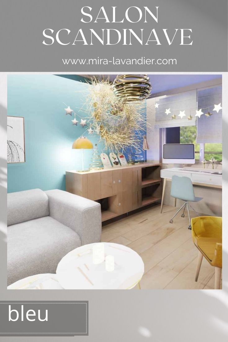 salon-scandinave-bleu | Rénovation d'intérieur