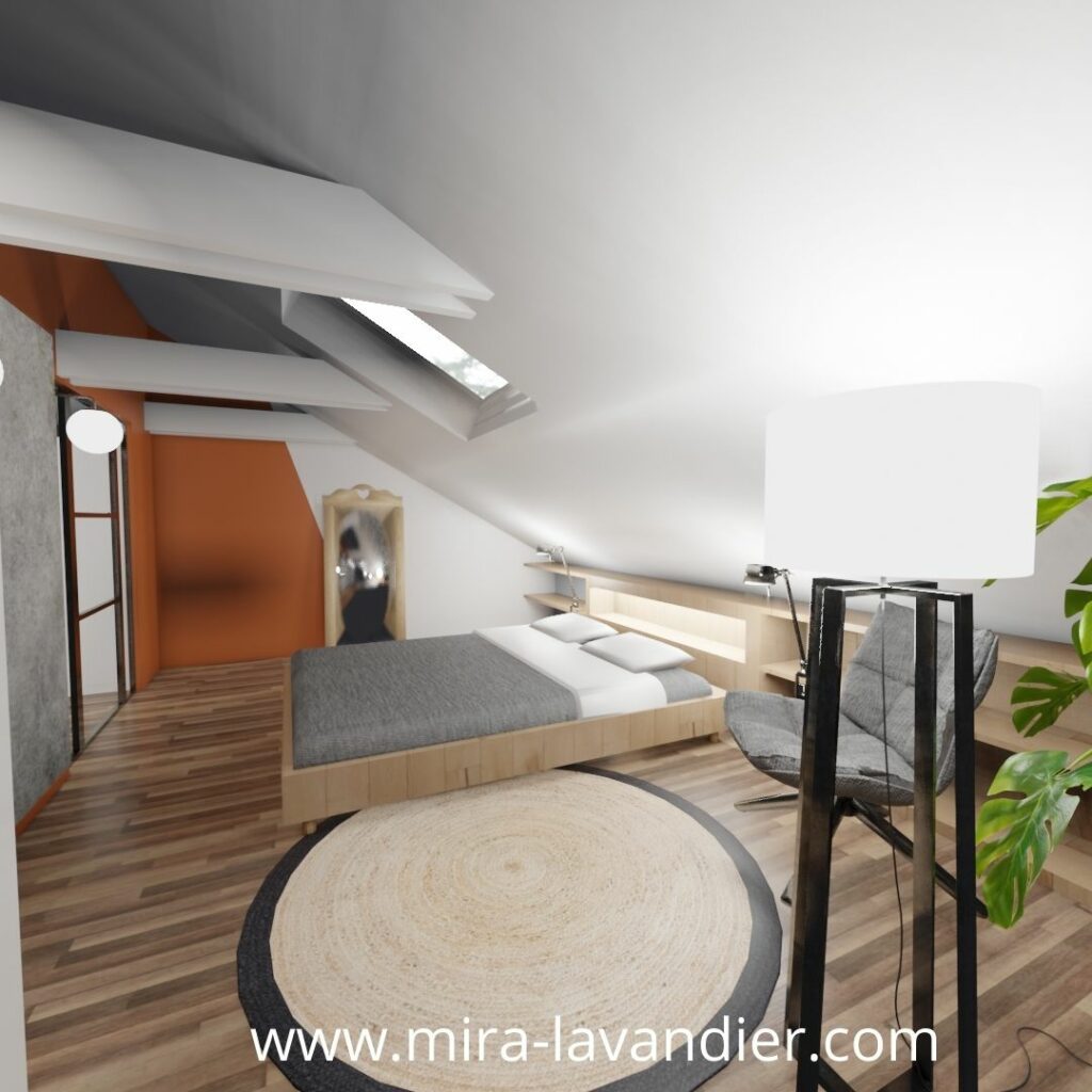 Suite parentale sous comble avec salle de bain — free download