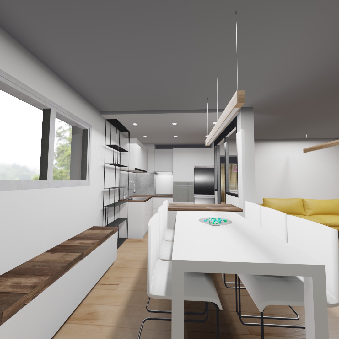 Comment aménager une cuisine ouverte sur salon 25m2?