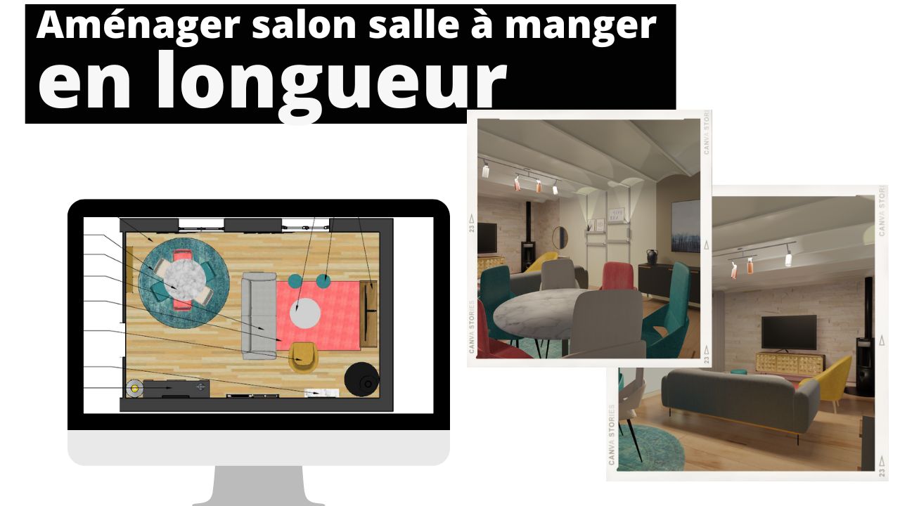 Comment amenager salon salle a manger en longueur