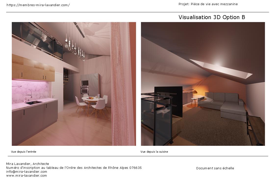 Exemple: petit appartement avec mezzanine