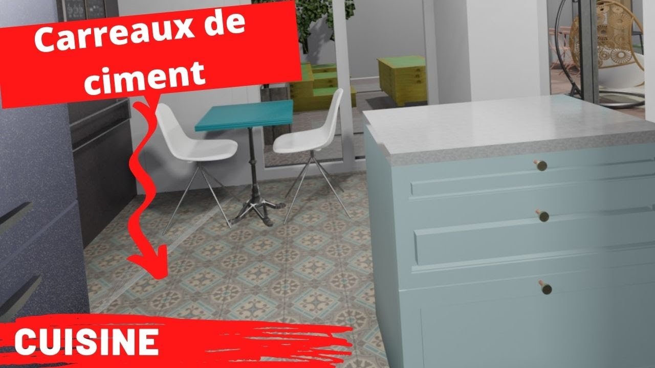 Une cuisine carreaux de ciment vintage