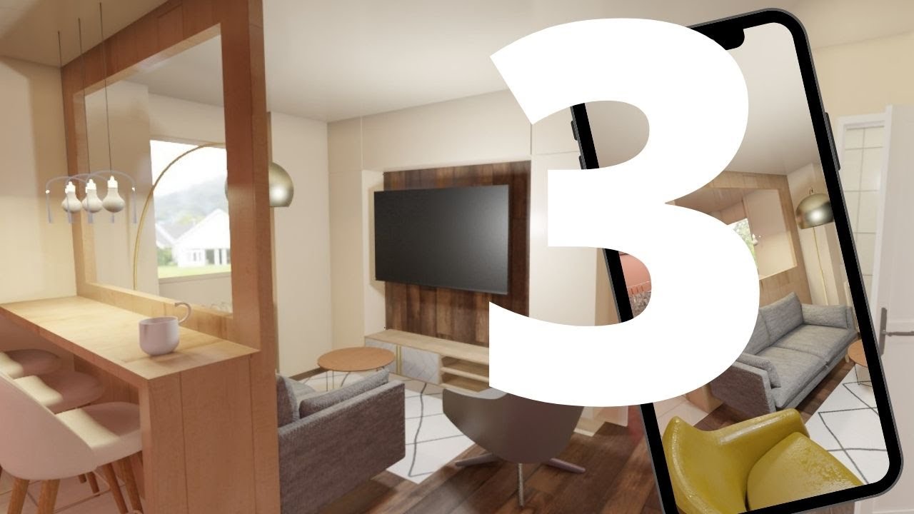 Les secrets d'une cuisine ouverte sur salon 20m2 réussie!